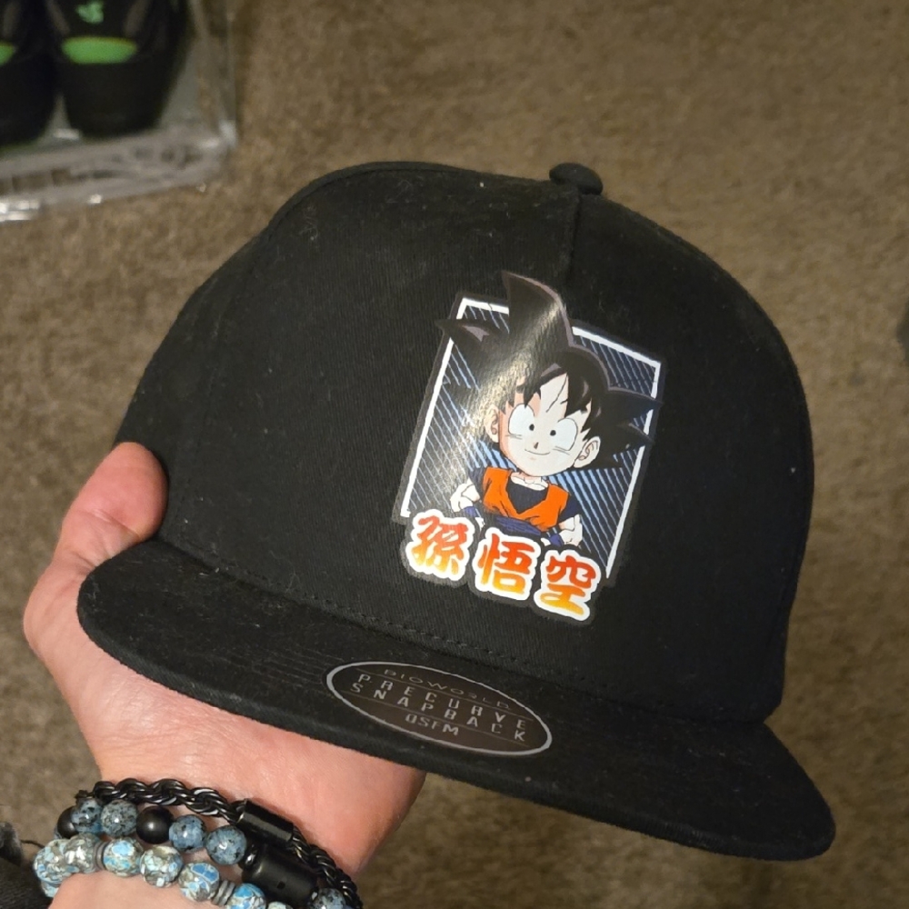 Black Snapback Hat with DragonBall Z Character